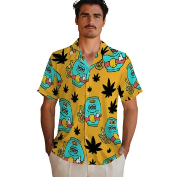 kennesaw state owls bong smile gold hawaiian shirts fashion forward