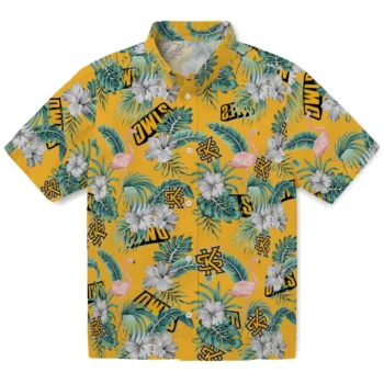 kennesaw state owls flamingo palms gold hawaiian shirts best selling