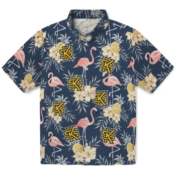 kennesaw state owls flamingo hibiscus navy hawaiian shirts best selling