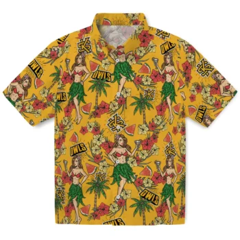 kennesaw state owls hawaiian girls design gold hawaiian shirts best selling