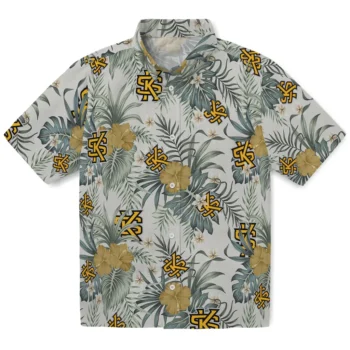 kennesaw state owls hibiscus designs beige hawaiian shirts best selling