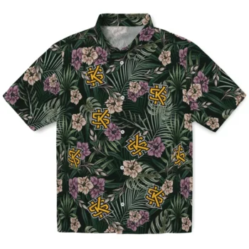 kennesaw state owls hibiscus leaves pattern green hawaiian shirts best selling