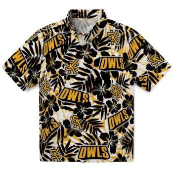 kennesaw state owls hibiscus overlay hawaiian shirts best selling
