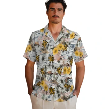 kennesaw state owls hibiscus seaside white hawaiian shirts fashion forward