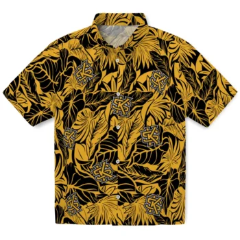 kennesaw state owls monstera layer gold hawaiian shirts best selling