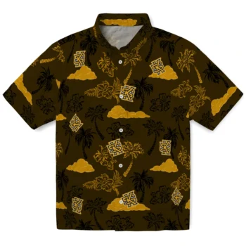 kennesaw state owls palm and clouds gold hawaiian shirts best selling