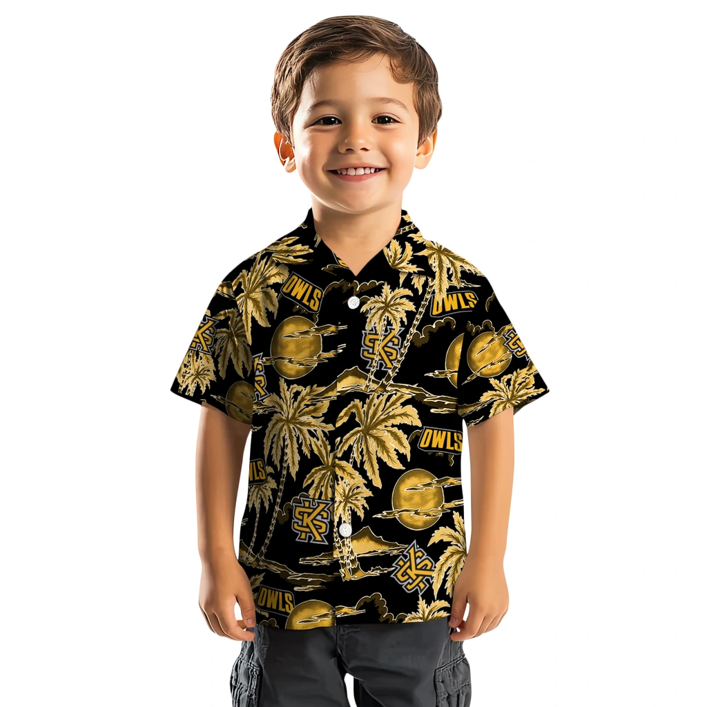 Kennesaw State Owls Hawaiian Shirt - Palm Sunset kennesaw state owls palm sunset hawaiian shirts top rated