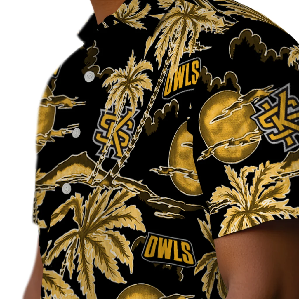 Kennesaw State Owls Hawaiian Shirt - Palm Sunset kennesaw state owls palm sunset hawaiian shirts trendy