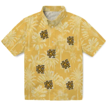 kennesaw state owls palm shadows gold hawaiian shirts best selling