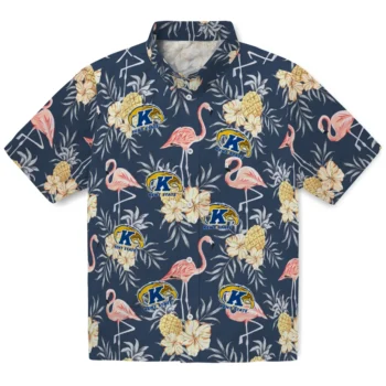 kent state golden flashes flamingo hibiscus navy hawaiian shirts best selling