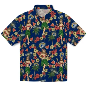 kent state golden flashes hawaiian girls design navy blue hawaiian shirts best selling