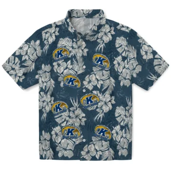 kent state golden flashes hibiscus flowers navy blue hawaiian shirts best selling