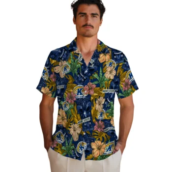 kent state golden flashes tiki jungle navy blue hawaiian shirts fashion forward