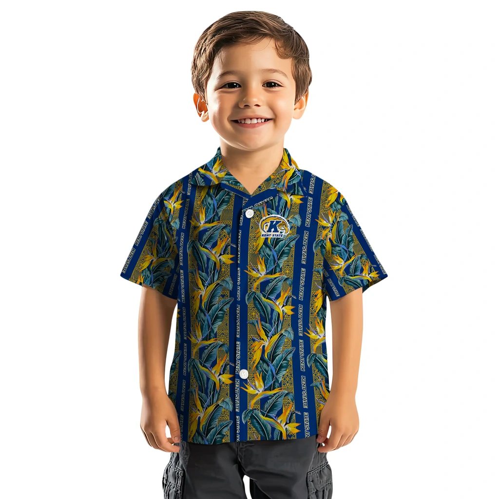 Kent State Golden Flashes Hawaiian Shirt - Paradise Vines kent state golden flashes paradise vines navy blue hawaiian shirts top rated