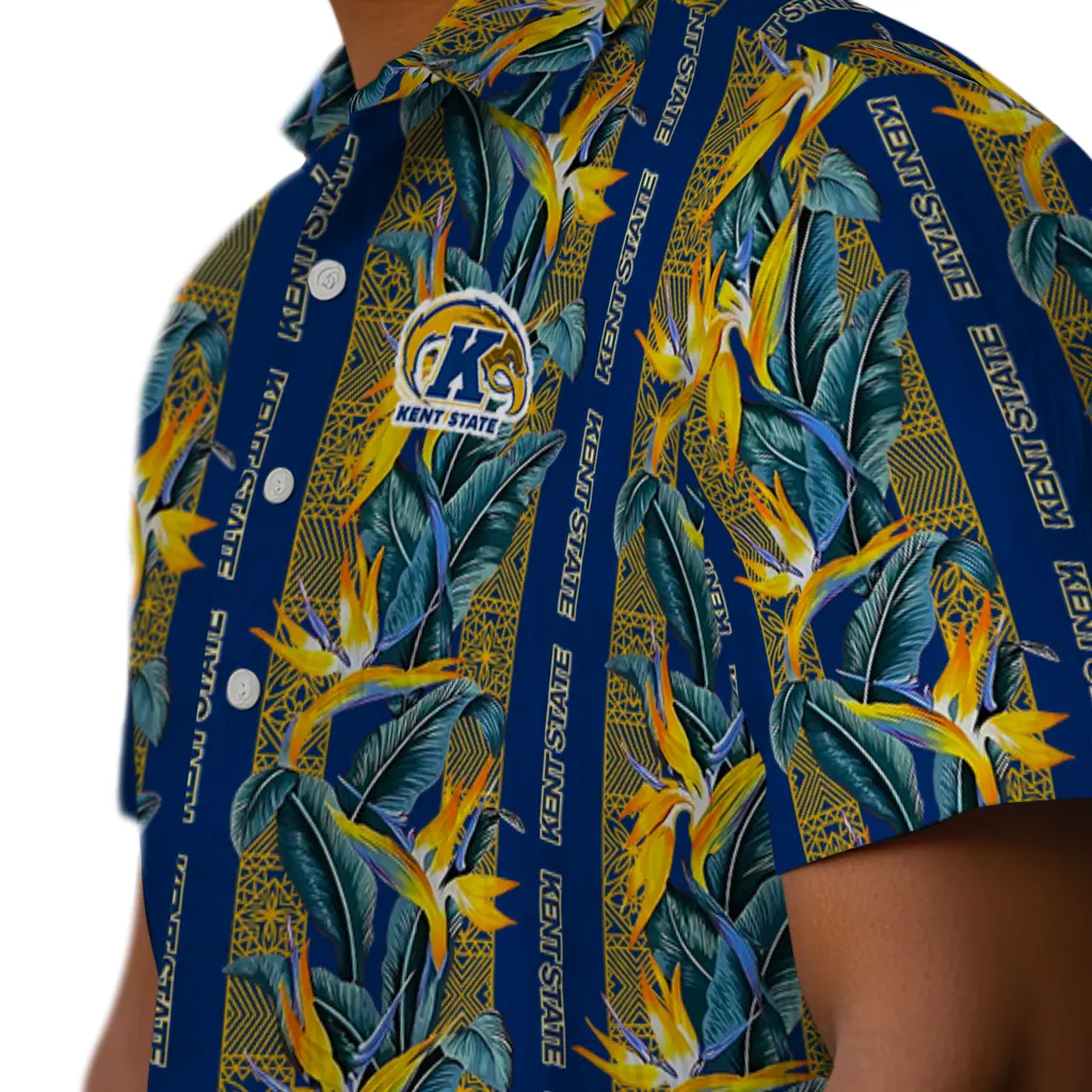Kent State Golden Flashes Hawaiian Shirt - Paradise Vines kent state golden flashes paradise vines navy blue hawaiian shirts trendy