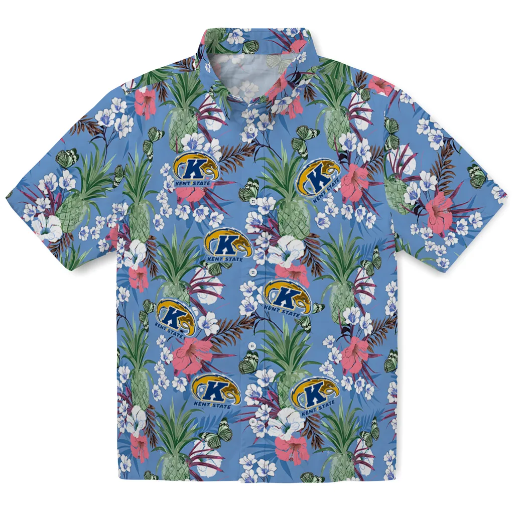 Kent State Golden Flashes Hawaiian Shirt - Pineapple Bouquet kent state golden flashes pineapple bouquet best sky blue hawaiian shirts best selling