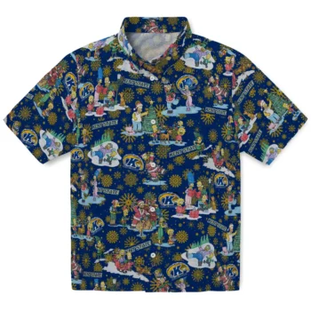 kent state golden flashes simpsons christmas navy blue hawaiian shirts best selling