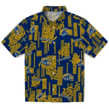 kent state golden flashes turtle lines navy blue hawaiian shirts best selling