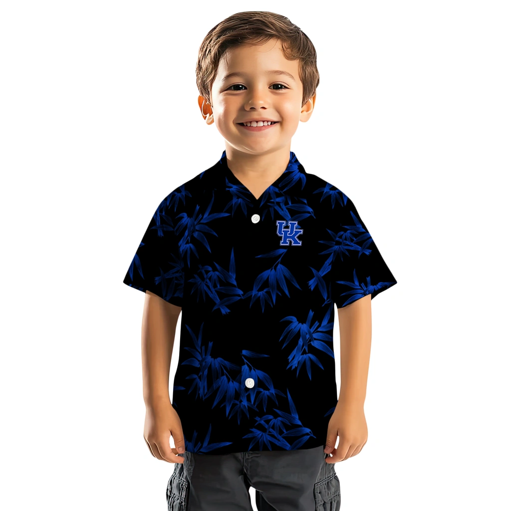 Kentucky Wildcats Hawaiian Shirt - Bamboo Branches kentucky wildcats bamboo branches blue black hawaiian shirts top rated