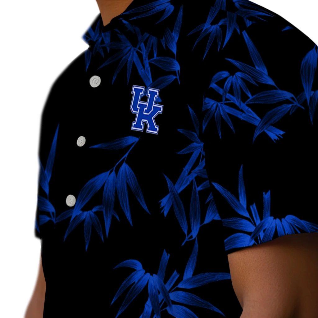 Kentucky Wildcats Hawaiian Shirt - Bamboo Branches kentucky wildcats bamboo branches blue black hawaiian shirts trendy