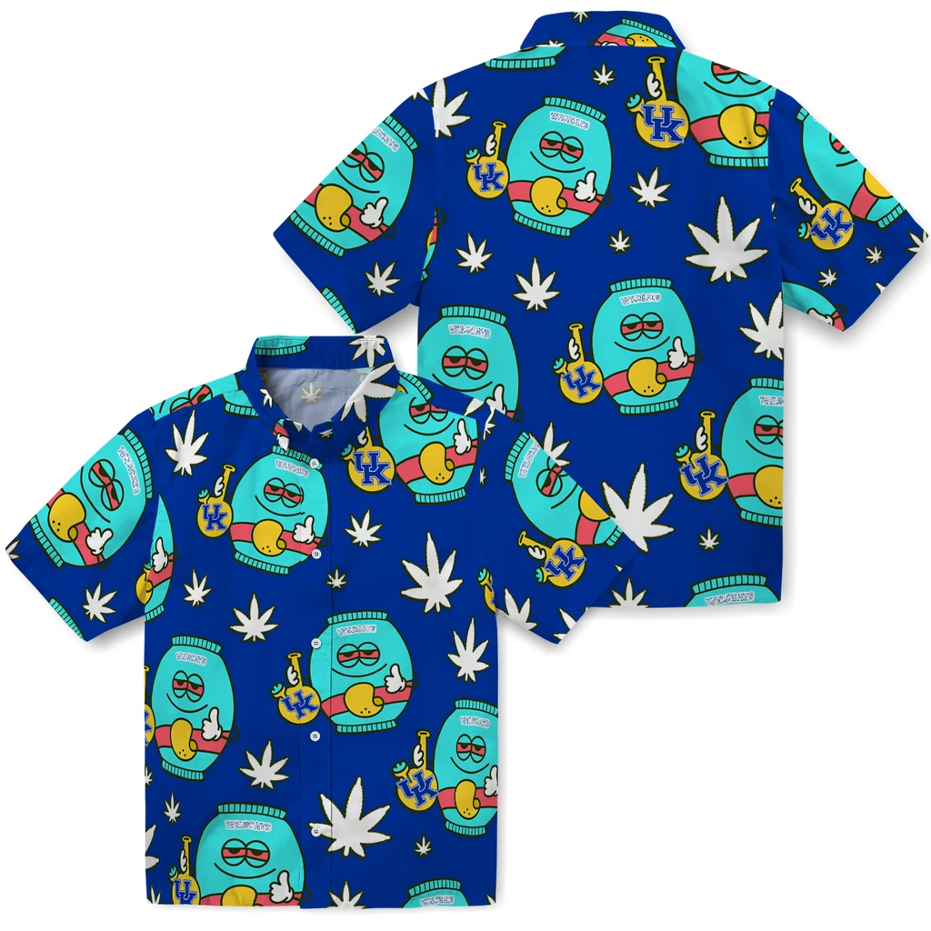 Kentucky Wildcats Hawaiian Shirt - Chill Vibe kentucky wildcats bong smile blue hawaiian shirts high quality