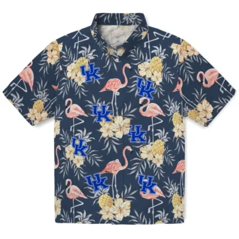 kentucky wildcats flamingo hibiscus navy hawaiian shirts best selling
