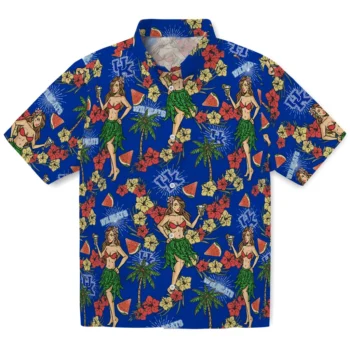 kentucky wildcats hawaiian girls design blue hawaiian shirts best selling