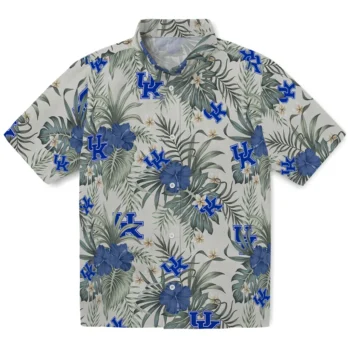 kentucky wildcats hibiscus designs beige hawaiian shirts best selling