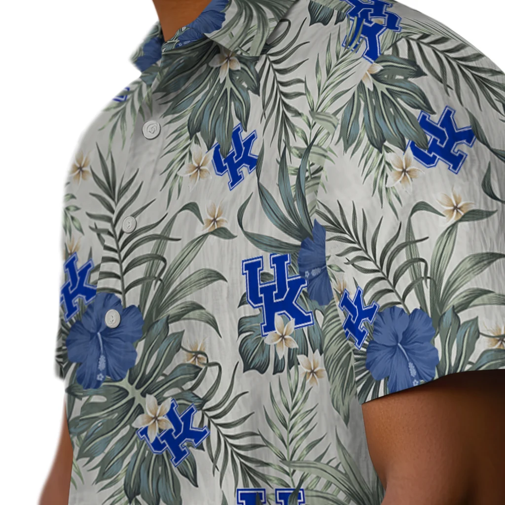 Kentucky Wildcats Hawaiian Shirt - Hibiscus Designs kentucky wildcats hibiscus designs beige hawaiian shirts trendy
