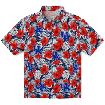 kentucky wildcats hibiscus fiesta red royal blue hawaiian shirts best selling