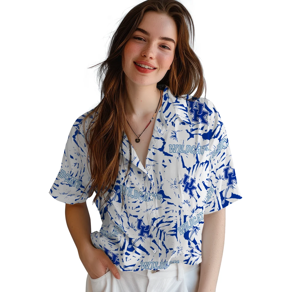 Kentucky Wildcats Hawaiian Shirt - Hibiscus Overlay kentucky wildcats hibiscus overlay hawaiian shirts latest model