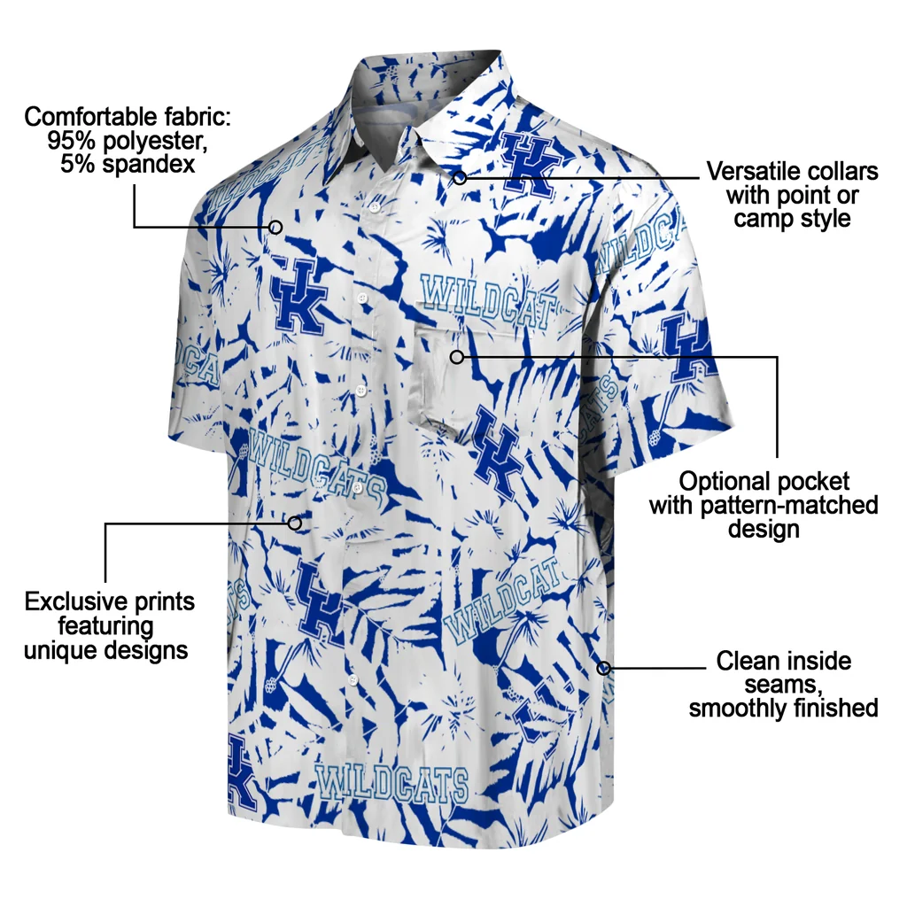 Kentucky Wildcats Hawaiian Shirt - Hibiscus Overlay kentucky wildcats hibiscus overlay hawaiian shirts new arrival