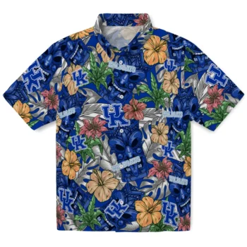 kentucky wildcats tiki jungle blue hawaiian shirts best selling