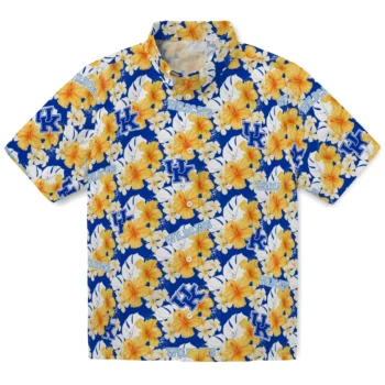 kentucky wildcats hibiscus tropics blue yellow hawaiian shirts best selling