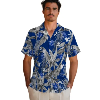 kentucky wildcats palm leaves blue hawaiian shirts fashion forward