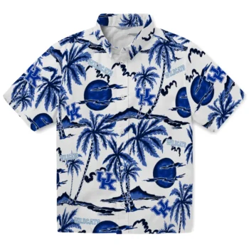 kentucky wildcats palm sunset hawaiian shirts best selling