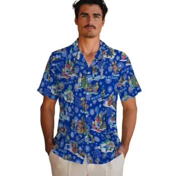 kentucky wildcats simpsons christmas blue hawaiian shirts fashion forward