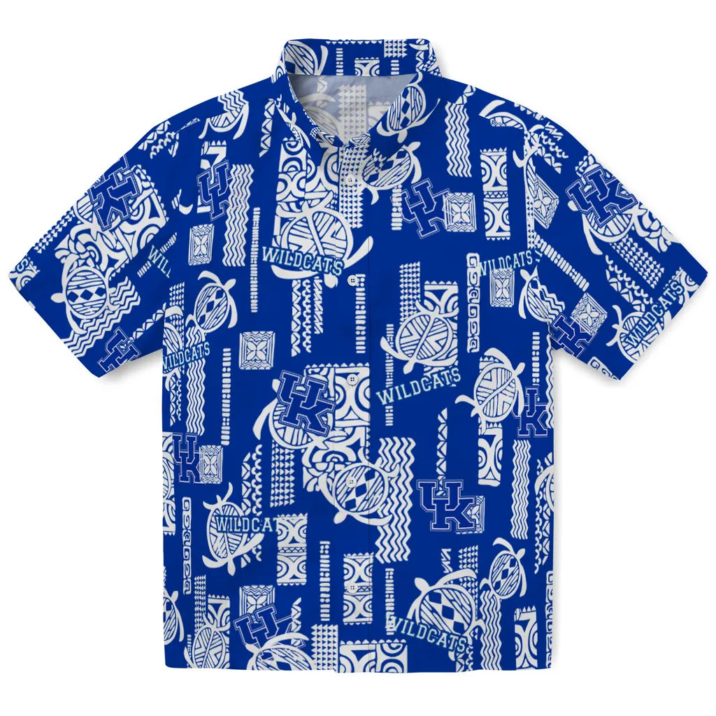 Kentucky Wildcats Hawaiian Shirt - Turtle Lines kentucky wildcats turtle lines blue hawaiian shirts best selling