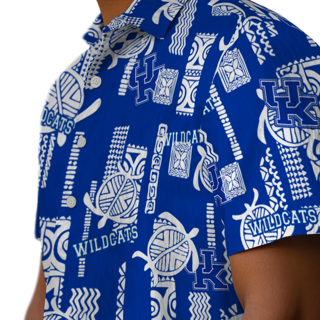 Kentucky Wildcats Hawaiian Shirt - Turtle Lines kentucky wildcats turtle lines blue hawaiian shirts trendy