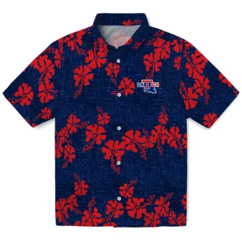 la tech hibiscus petals blue hawaiian shirts best selling