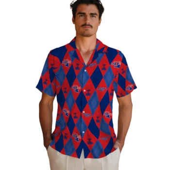 la tech balloon plaid blue hawaiian shirts fashion forward