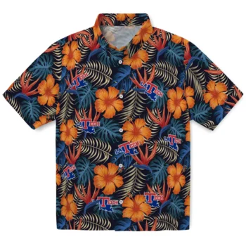 la tech hibiscus foliage hawaiian shirts best selling