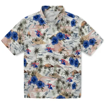 la tech hibiscus seaside white hawaiian shirts best selling