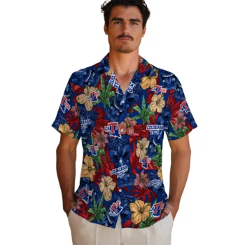 la tech tiki jungle blue hawaiian shirts fashion forward