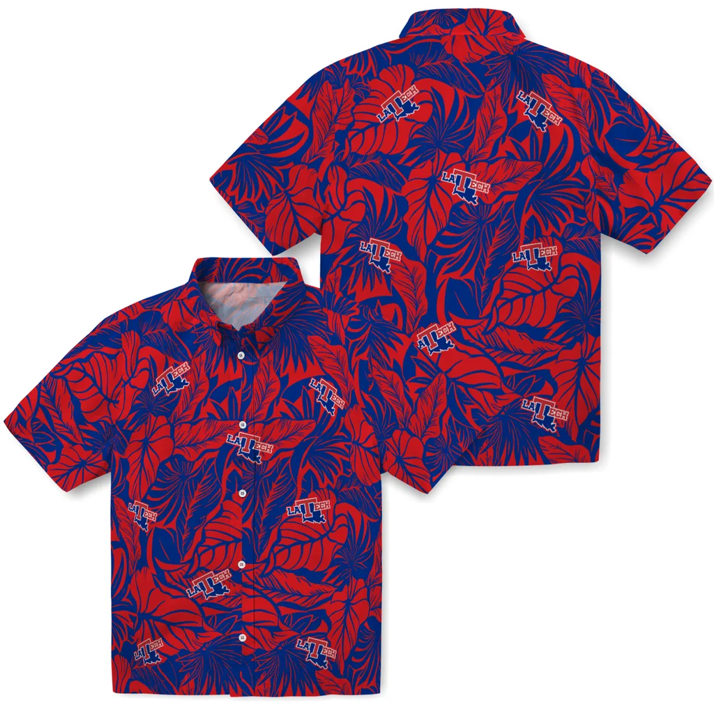LA Tech Hawaiian Shirt - Monstera Layer la tech monstera layer blue hawaiian shirts high quality