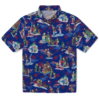 la tech simpsons christmas blue hawaiian shirts best selling