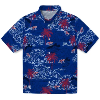 la tech wave palm blue hawaiian shirts best selling