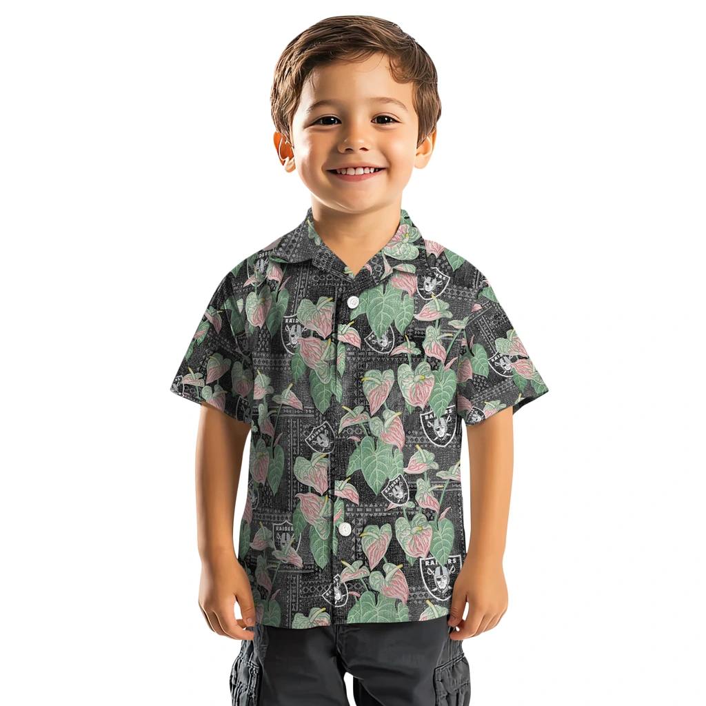 Las Vegas Raiders Hawaiian Shirt - Anthurium Overlay las vegas raiders anthurium overlay black hawaiian shirts top rated