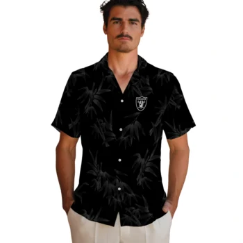 las vegas raiders bamboo branches black hawaiian shirts fashion forward
