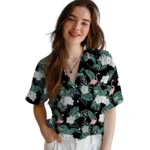 Las Vegas Raiders Hawaiian Shirt – Flamingo and Hibiscus